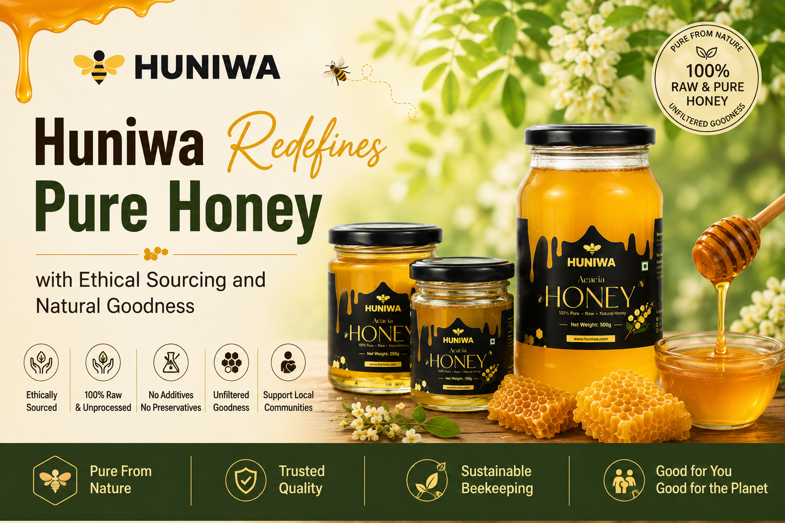 Huniwa Redefines Pure Honey with Ethical Sourcing and Natural Goodness