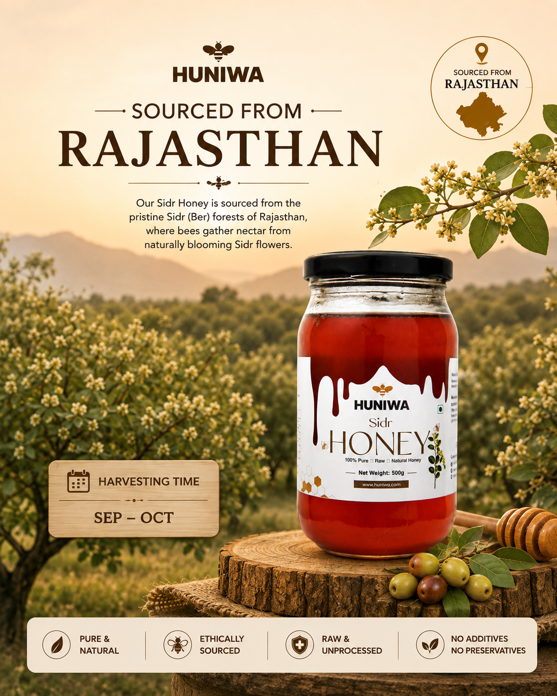 Pure Sidr Honey | Indian Ber Flora Honey